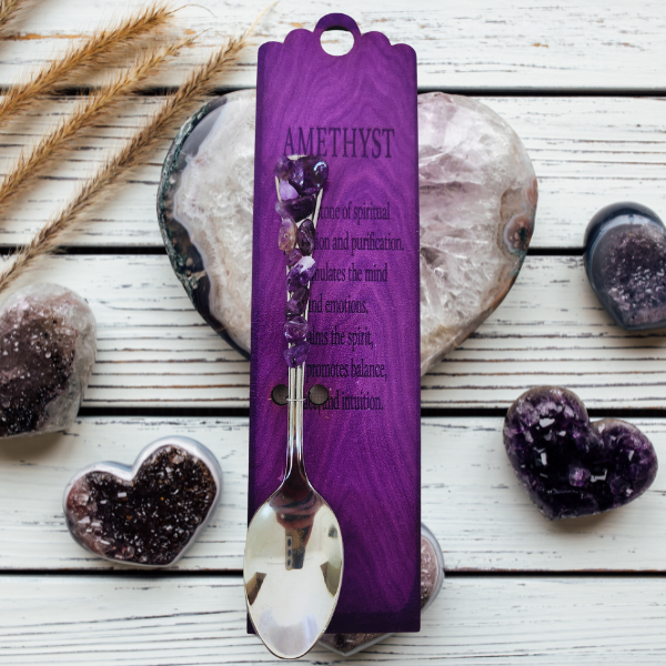 Silver Altar Spoon with Amethyst