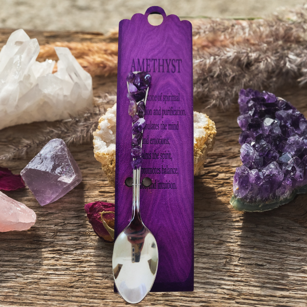 Silver Altar Spoon with Amethyst