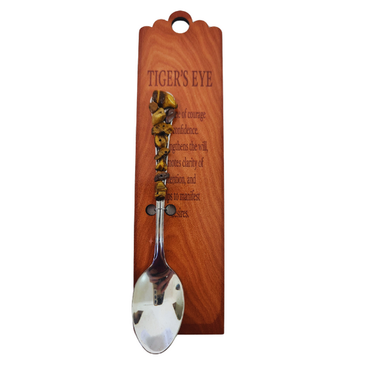 Silver Altar Spoon with Tiger’s Eye