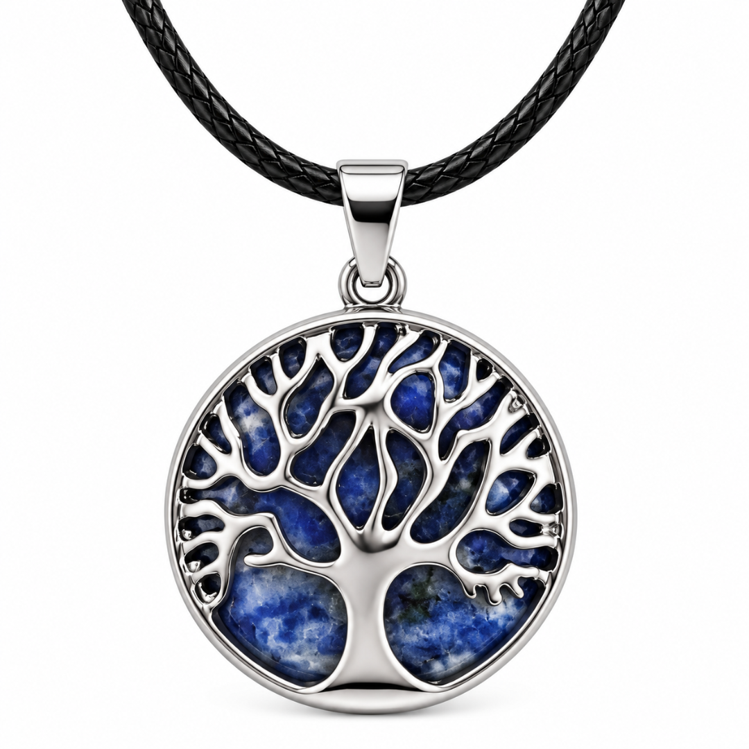 Sodalite Tree of Life Pendant Necklace