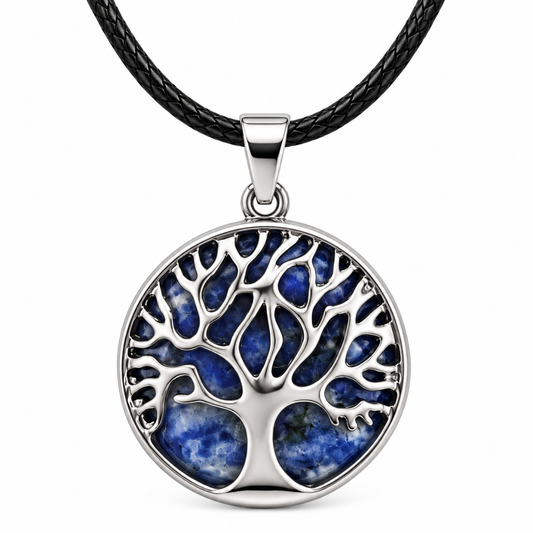 Sodalite Tree of Life Pendant Necklace