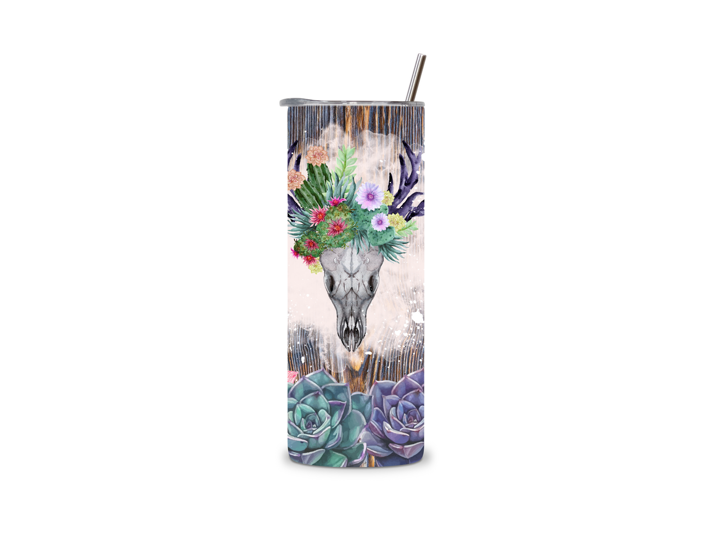 Floral Scull 20 oz Tumbler