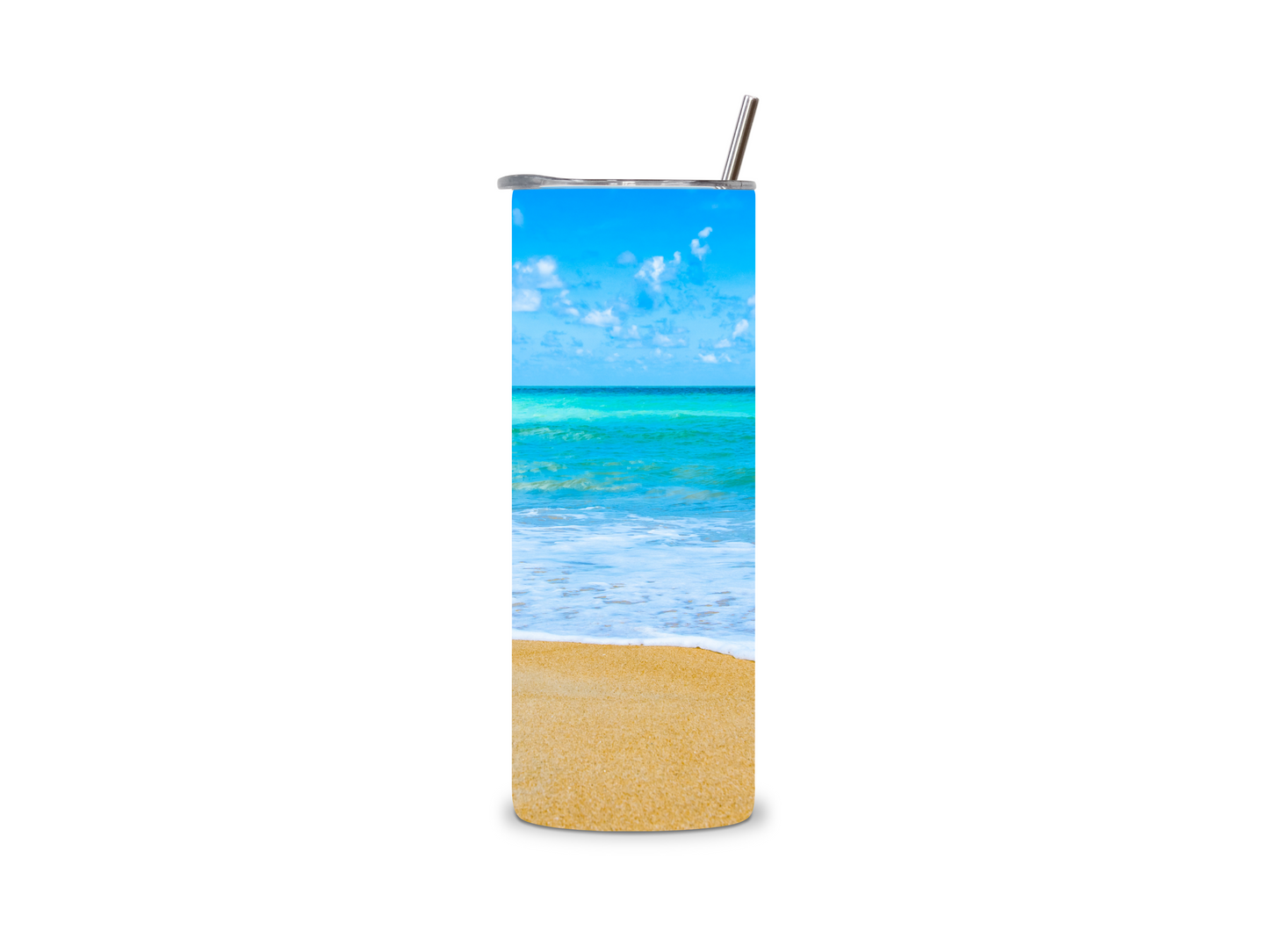 Beach Vibes Skinny Tumbler