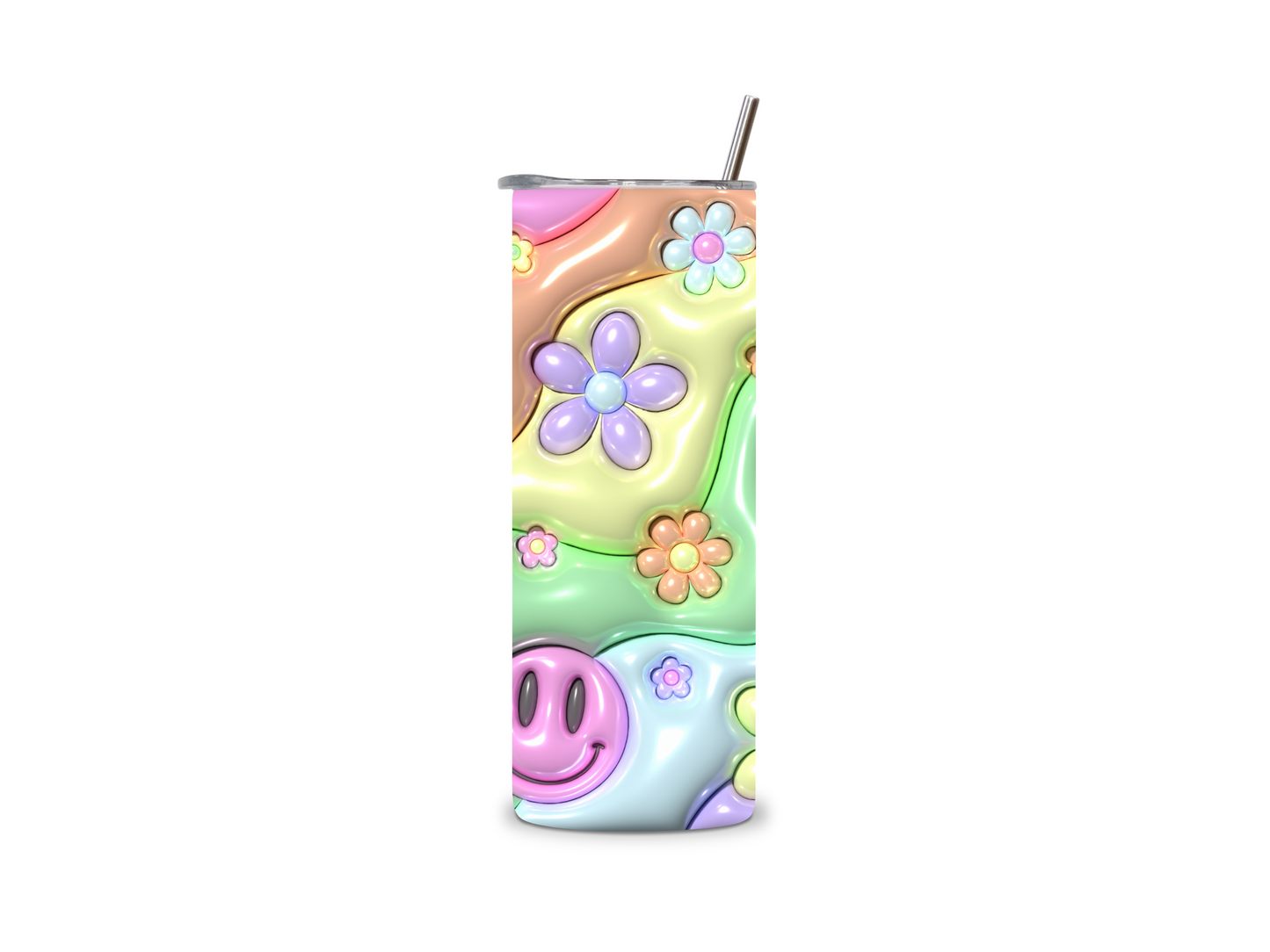 Emoji Bliss 3D Inflated Look Skinny Tumbler