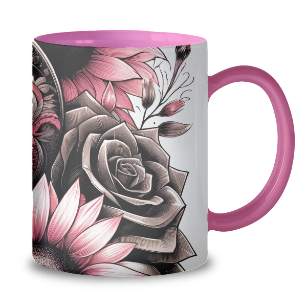 Eternal Bloom: Skull & Flowers Mug ☠️🌸☕