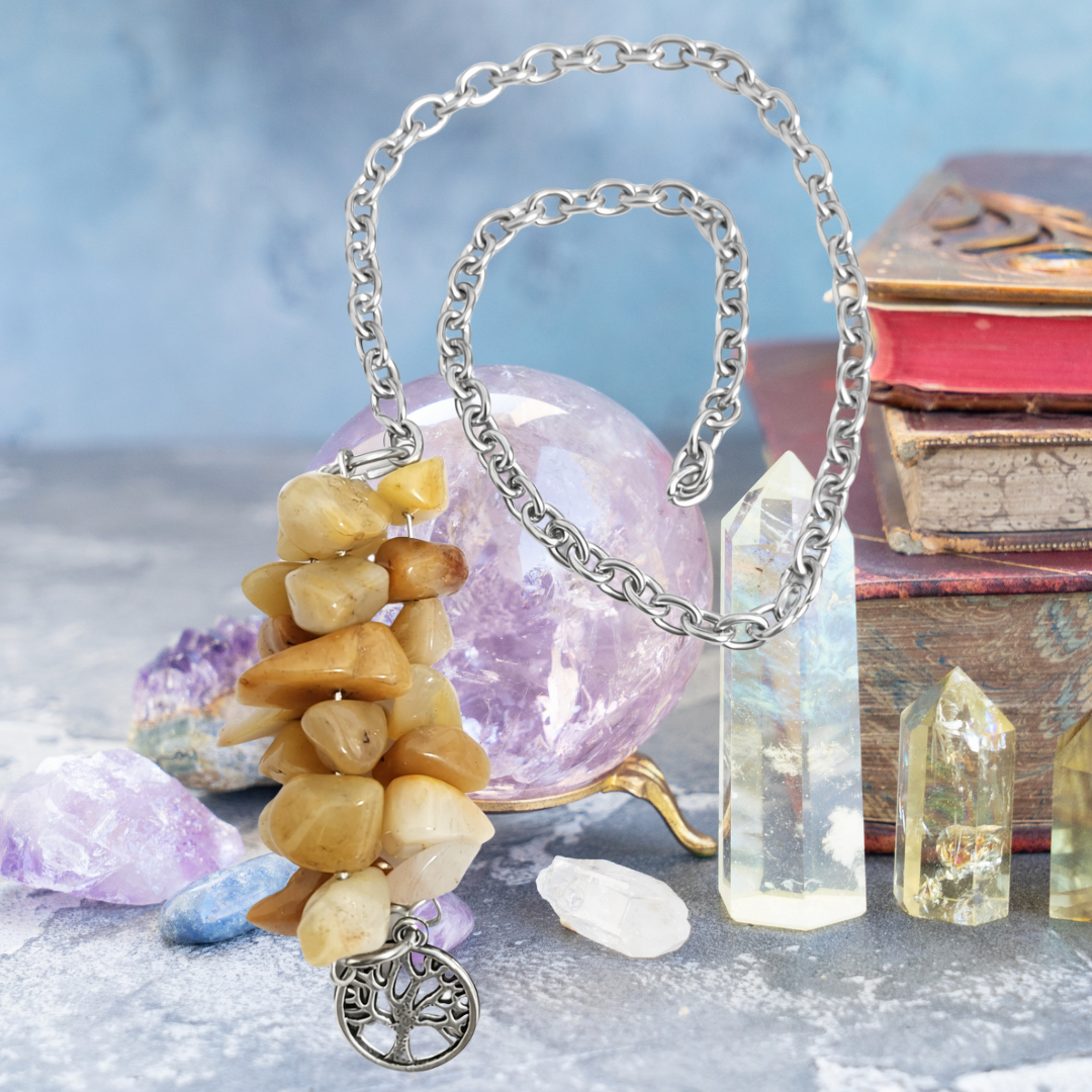 Solar Oracle Yellow Aventurine Divination Pendulum