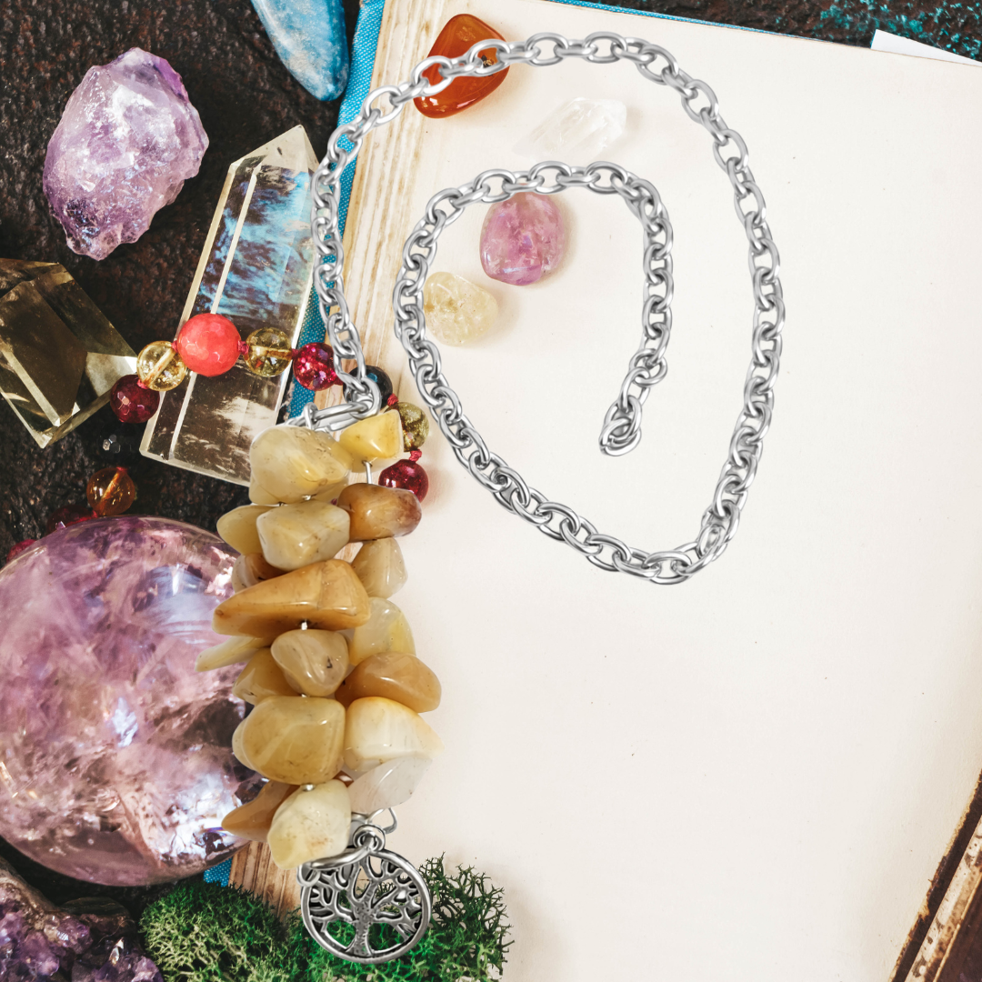 Solar Oracle Yellow Aventurine Divination Pendulum