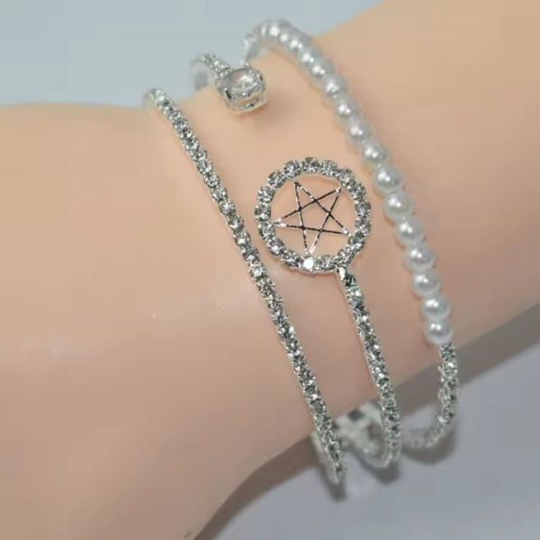 Enchanted Pentagram Bracelet of Light and Harmony