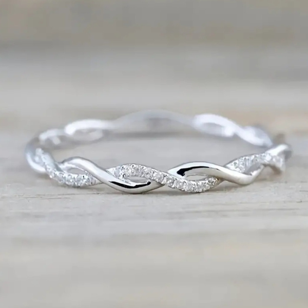 Sparkling Wave Ring