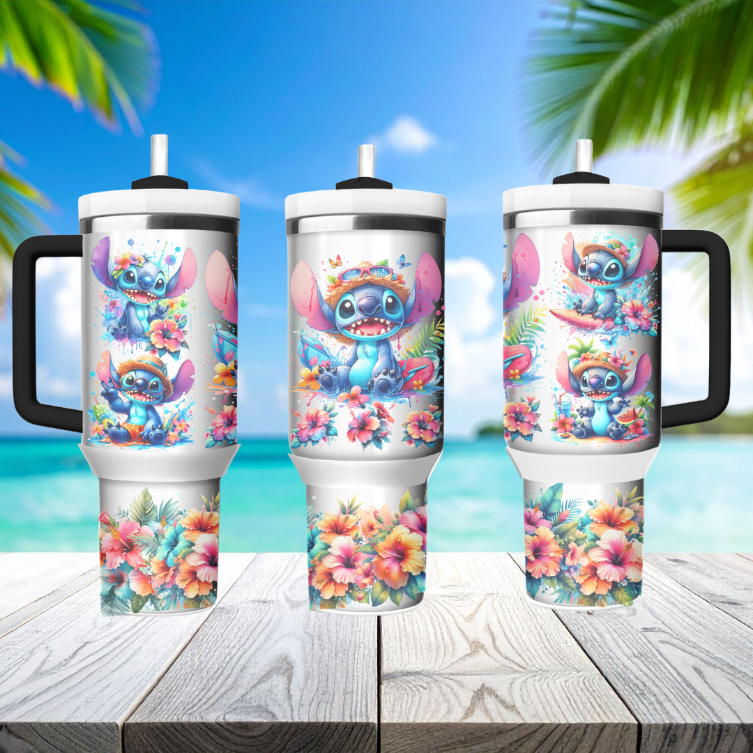 Stitch Inspired 40oz Quencher Tumbler