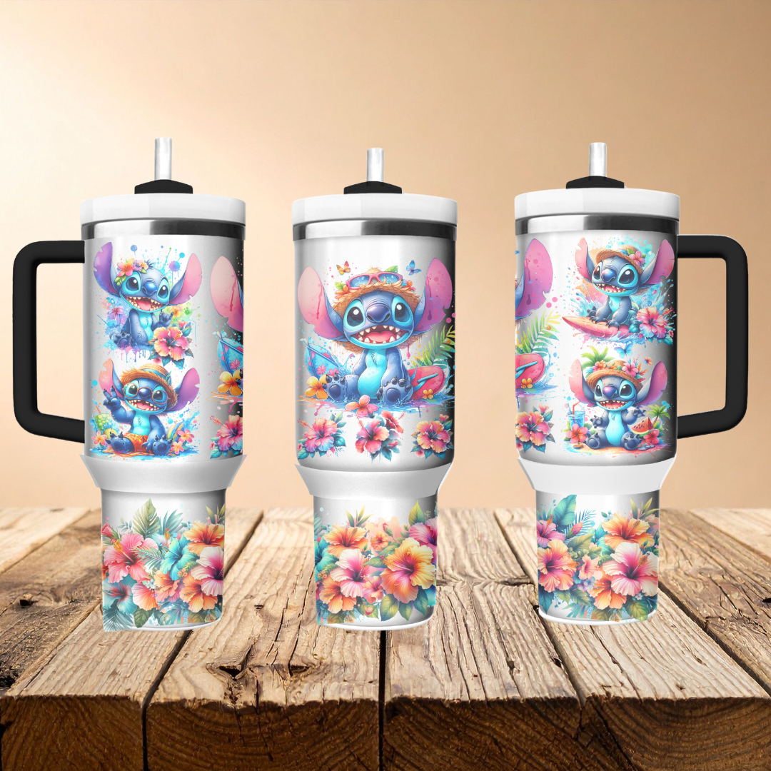 Stitch Inspired 40oz Quencher Tumbler