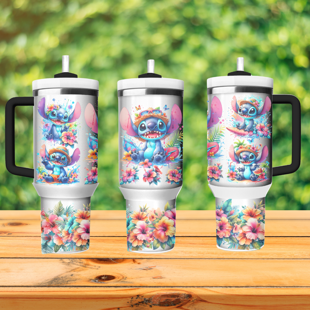Stitch Inspired 40oz Quencher Tumbler
