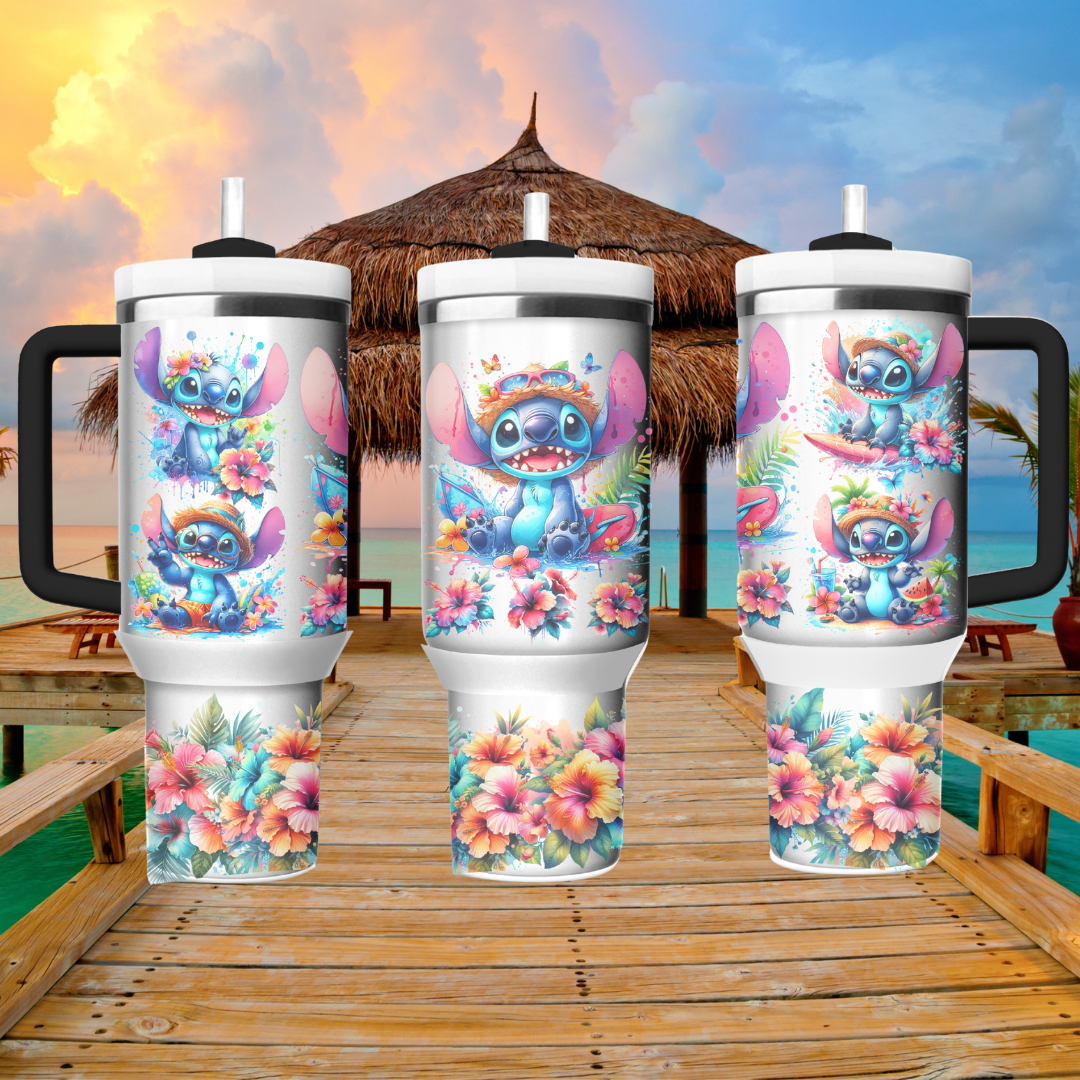 Stitch Inspired 40oz Quencher Tumbler