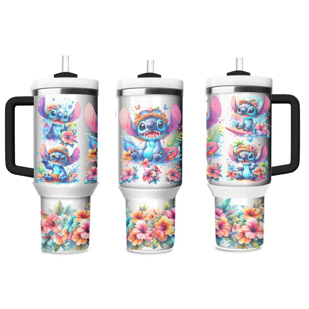 Stitch Inspired 40oz Quencher Tumbler