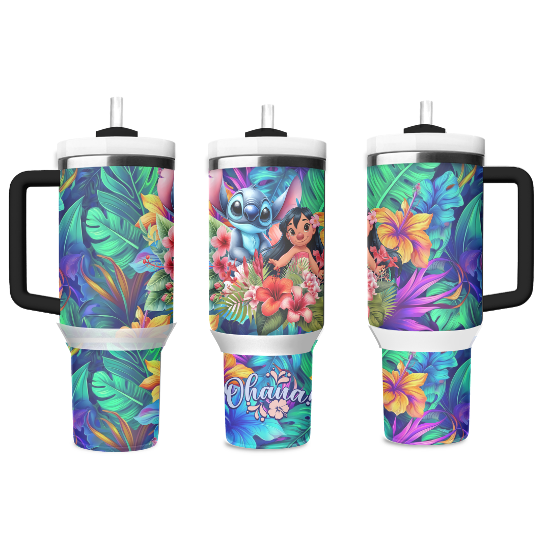 Stitch Ohana Tropical 40oz Quencher Tumbler