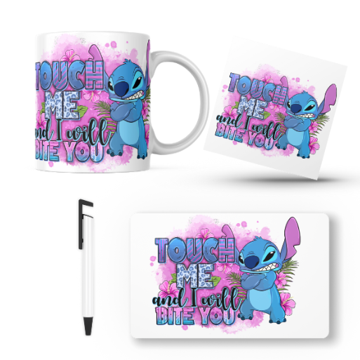 Stitch Touch Me And I Will Bite You Themed Gift Set