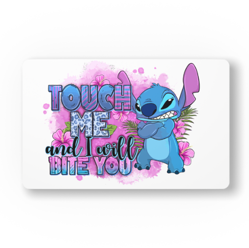 Stitch Touch Me And I Will Bite You Themed Mousepad