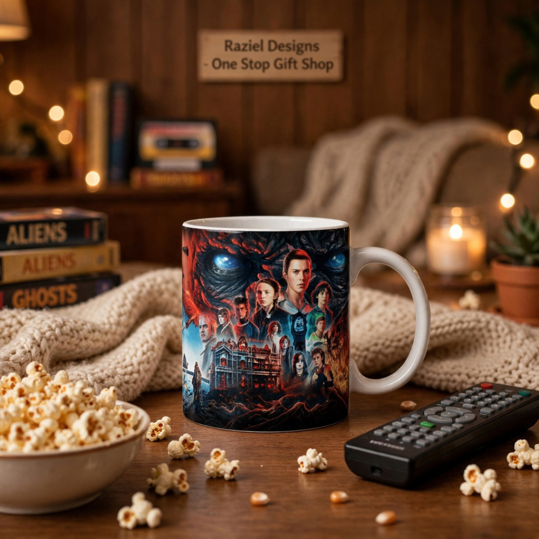 Stranger Things Themed Printed Coffee Cup