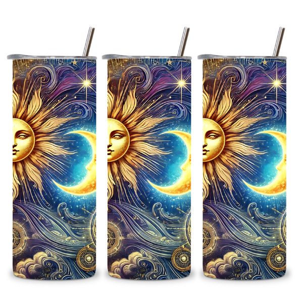 Sun and Moon Tumbler – Balance in Every Sip ☀️🌙✨