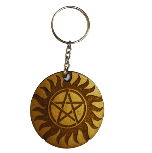 Supernatural Anti possession sign Themed Keyring