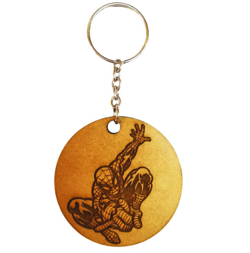 Swinging Spiderman Themed Keyring