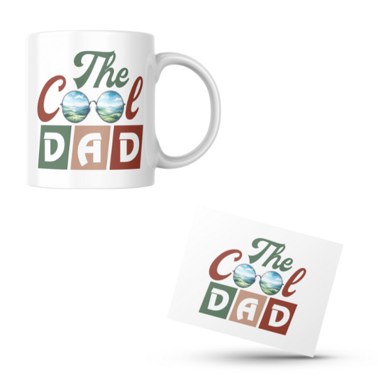 The Cool Dad Coffee Cup and Coaster Set