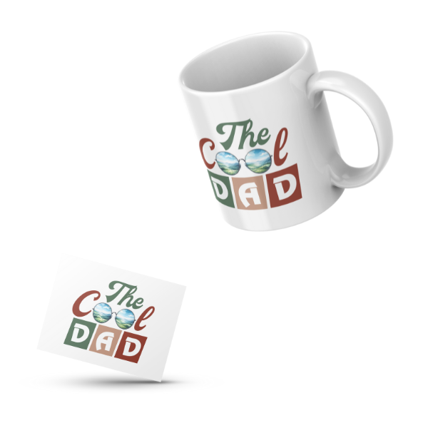 The Cool Dad Coffee Cup and Coaster Set