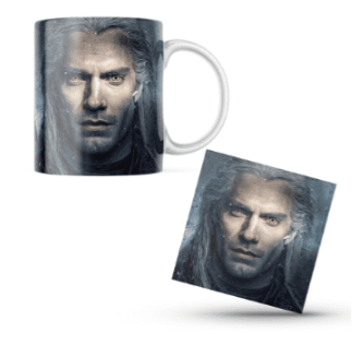 The Witcher Themed Printed Coffee Cup and Coaster Set