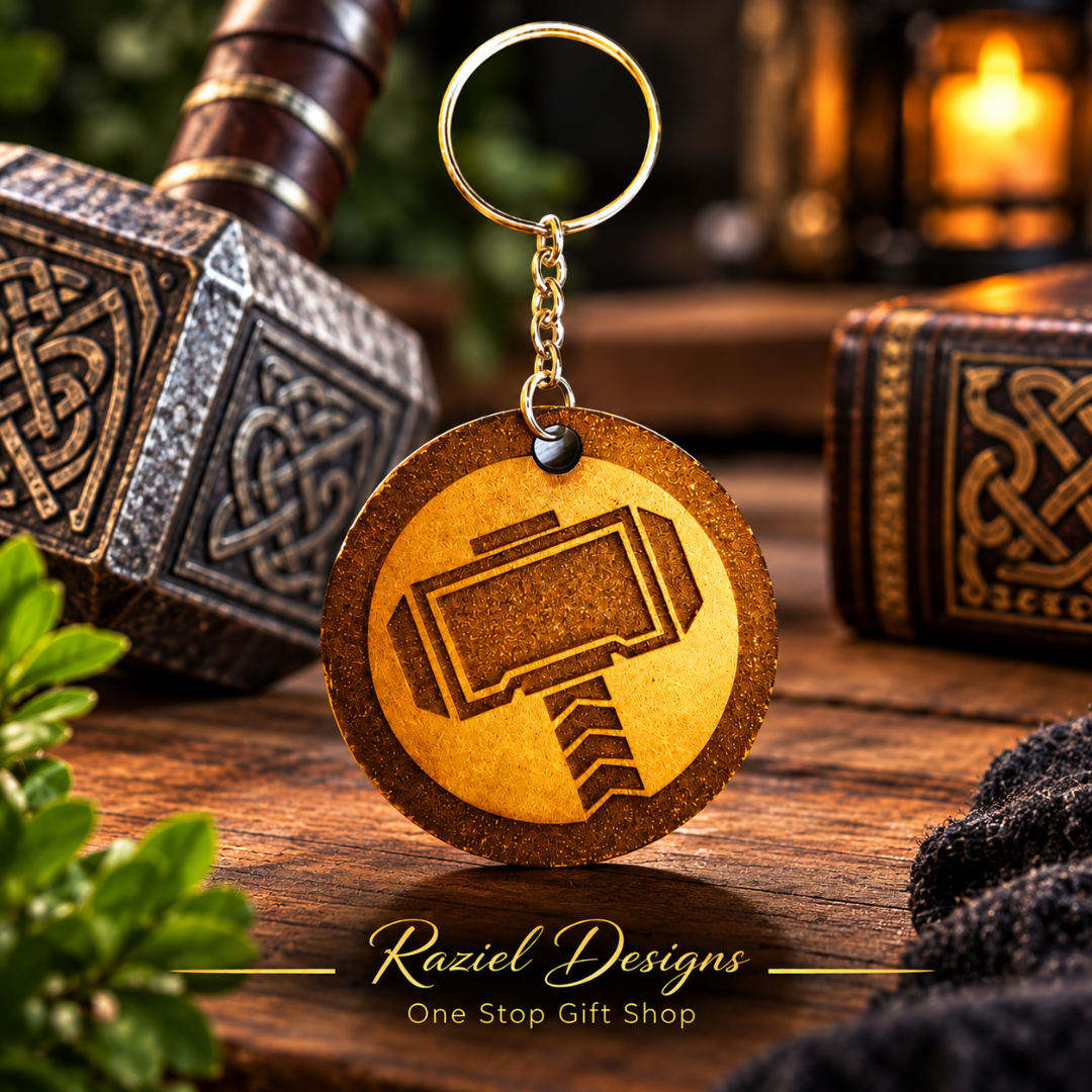 Thor Logo Themed Keyring