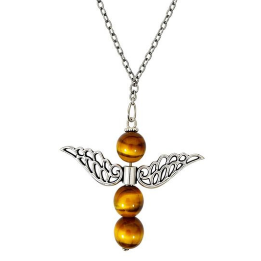 Tiger’s Eye Angel Necklace