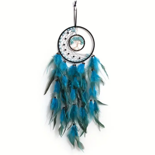 Tree of Life Moon Dreamcatcher – Intuition, Healing & Celestial Balance