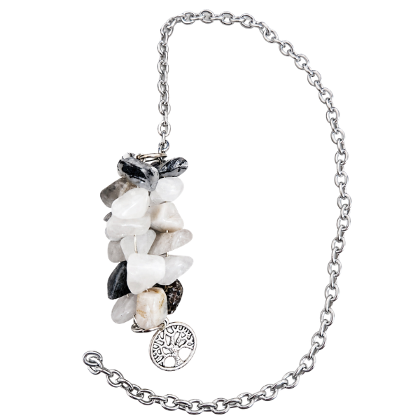 Tree of Wisdom Rutilated Quartz Divination Pendulum