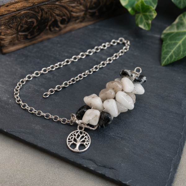 Tree of Wisdom Rutilated Quartz Divination Pendulum