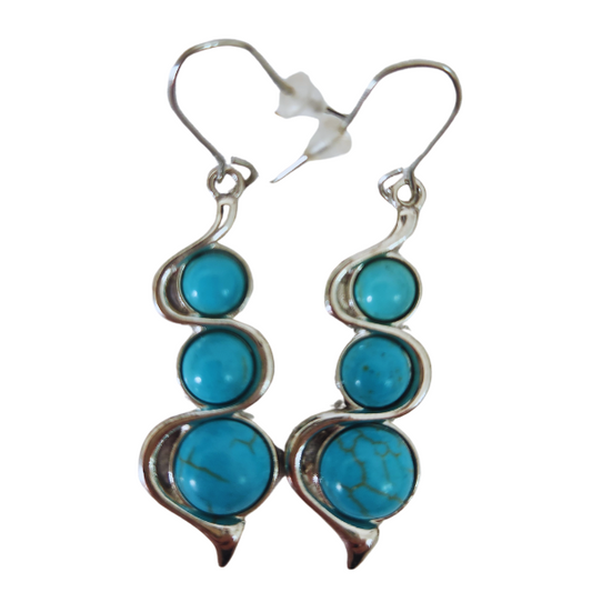 Turquoise Snake Earrings