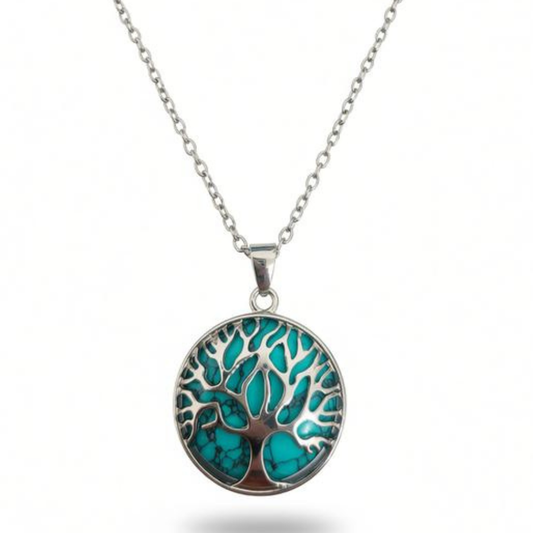 Turquoise Tree of Life Necklace