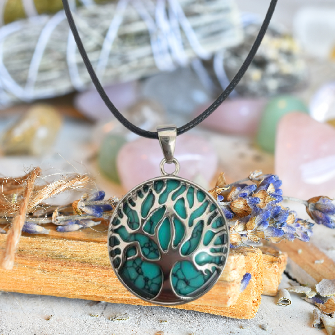 Turquoise Tree of Life Necklace