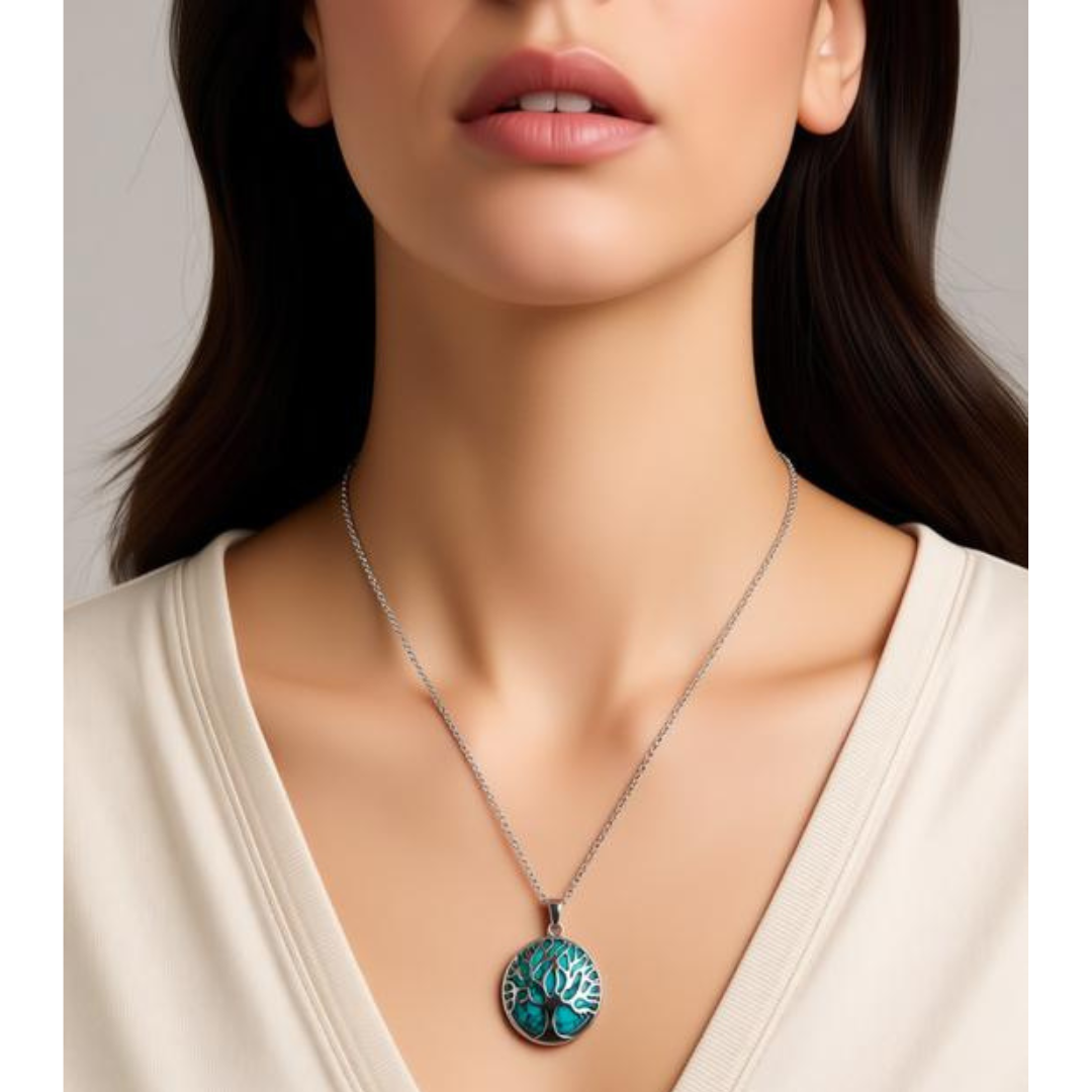 Turquoise Tree of Life Necklace
