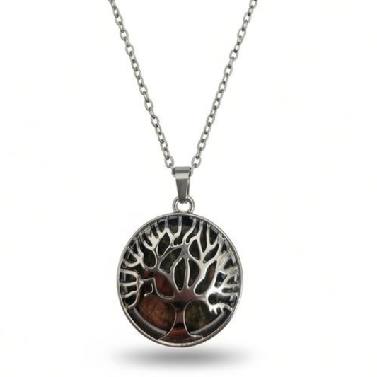 Unakite Tree of Life Necklace