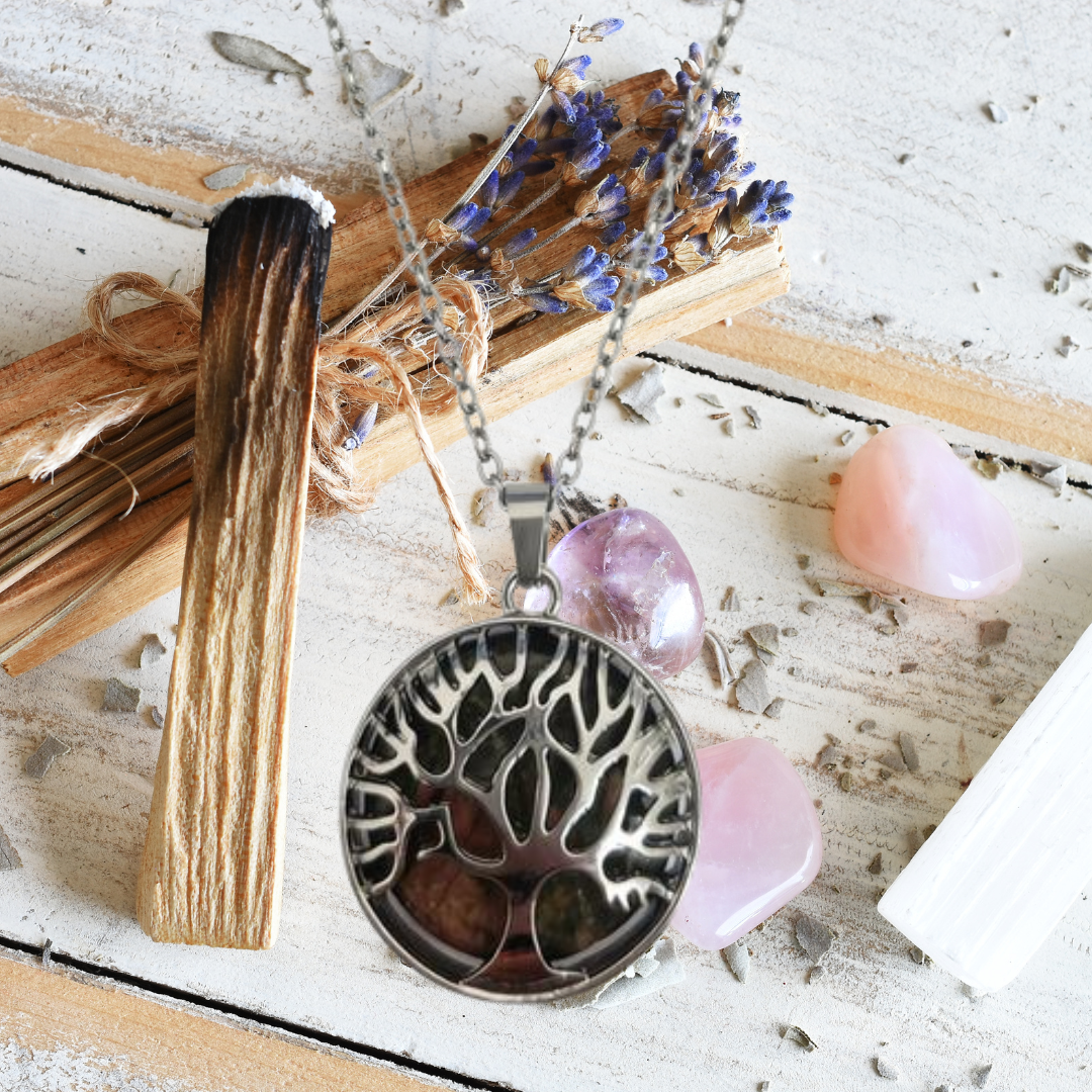 Unakite Tree of Life Necklace