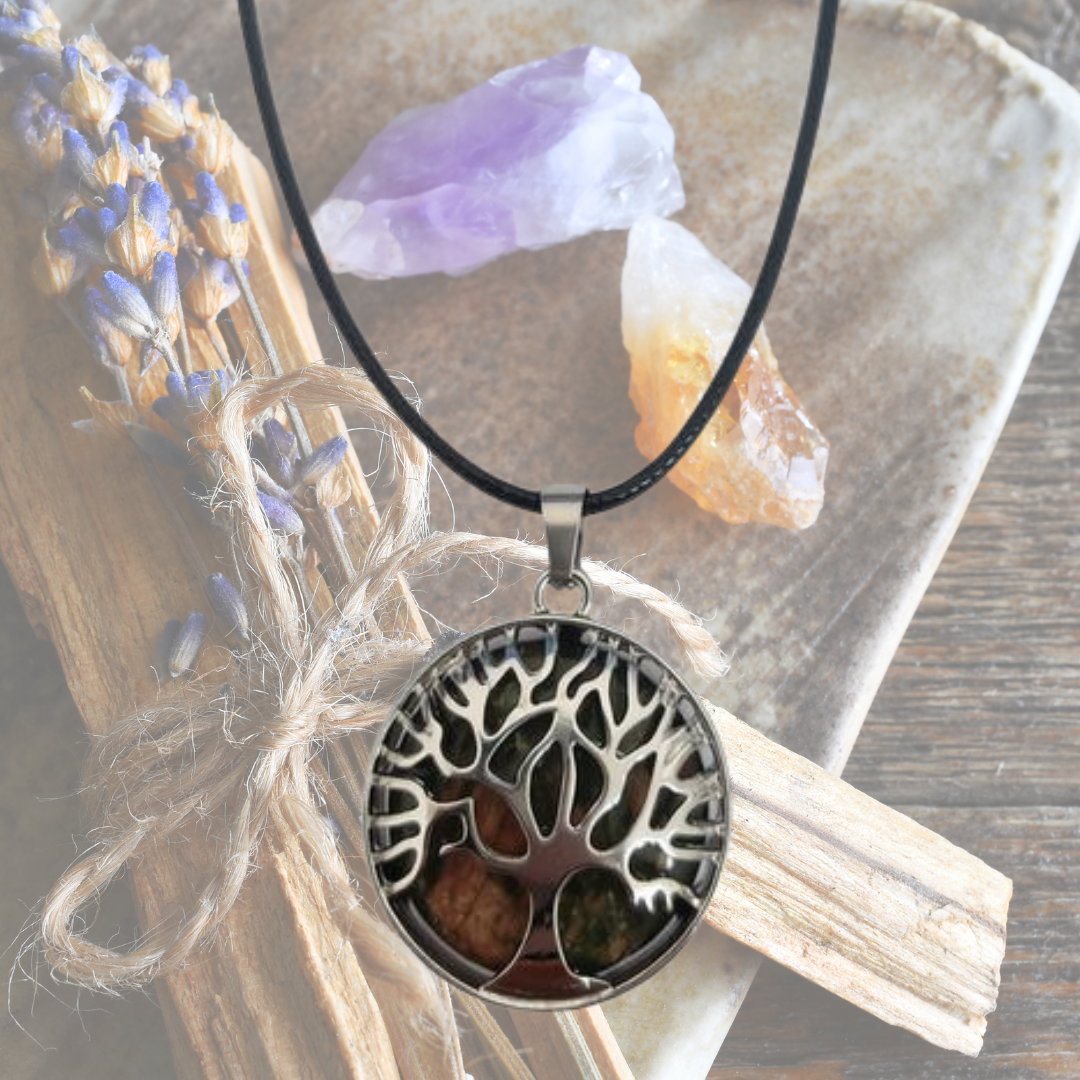 Unakite Tree of Life Necklace