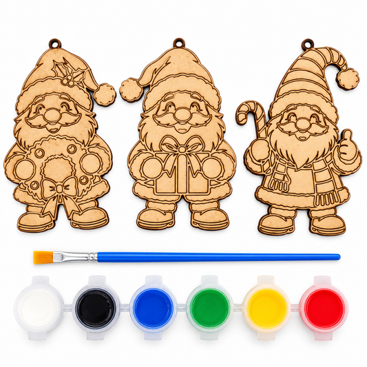Paint Your Own Santa Christmas Ornaments Kit