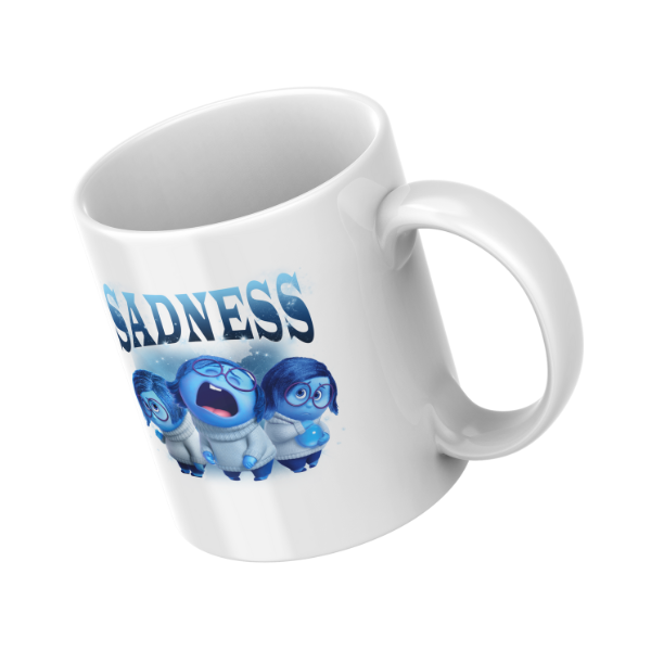 Sadness Themed Coffee Cup and Coaster Set