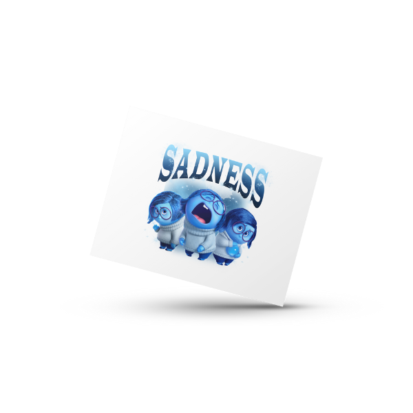 Sadness Themed Coffee Cup and Coaster Set