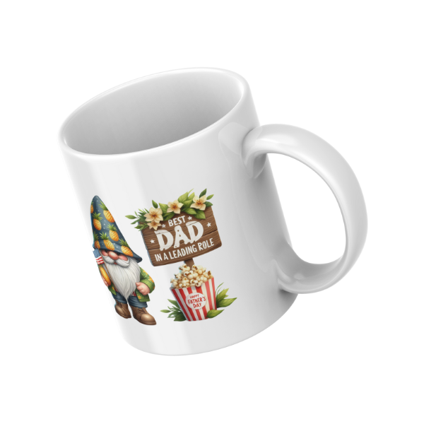 Gnome Best Dad In a Leading Role Coffee Cup and Coaster Set