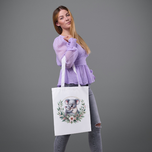 Floral Kuala Bear Shopping Bag