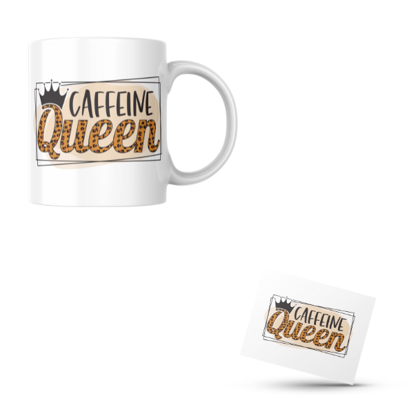 Caffeine Queen Coffee Cup and Coaster Set