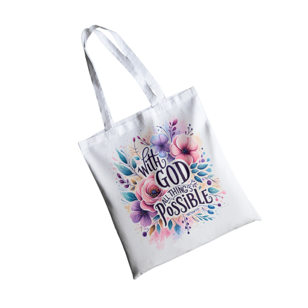 With God All Things Possible Shopping Bag