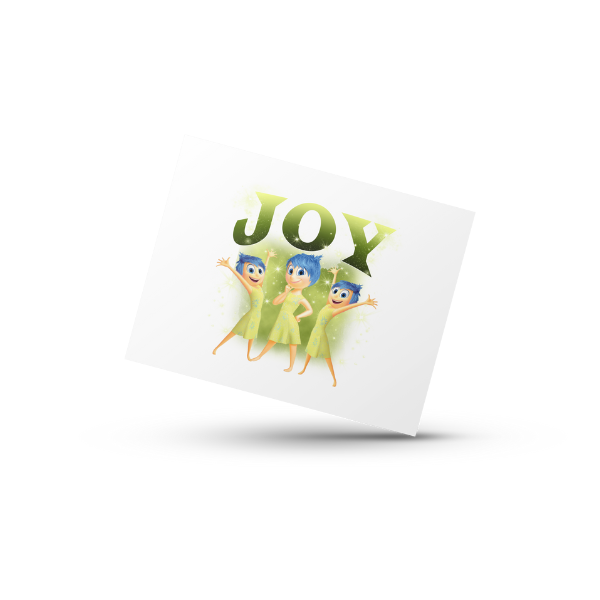 Joy Themed Coffee Cup and Coaster Set