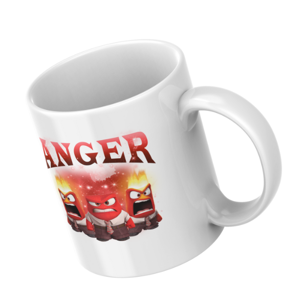 Anger Themed Coffee Cup and Coaster Set