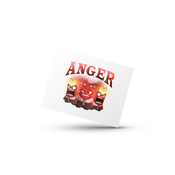 Anger Themed Coffee Cup and Coaster Set